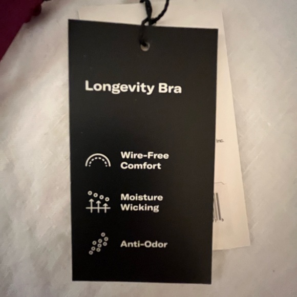 Knix Longevity bra. Dark Cherry, contrast straps. Brand new, tags still on. - Picture 8 of 9